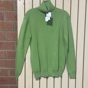 Green Ribbed Men's Sweater
